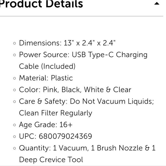 Hello Kitty Handheld & Cordless Vacuum Cleaner - Picture 5 of 7